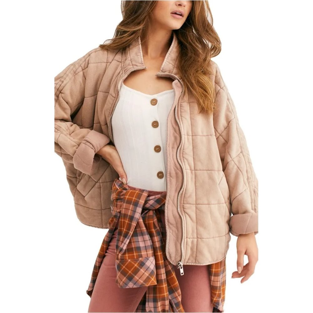 Free People Quilted Dolman Jacket Size M